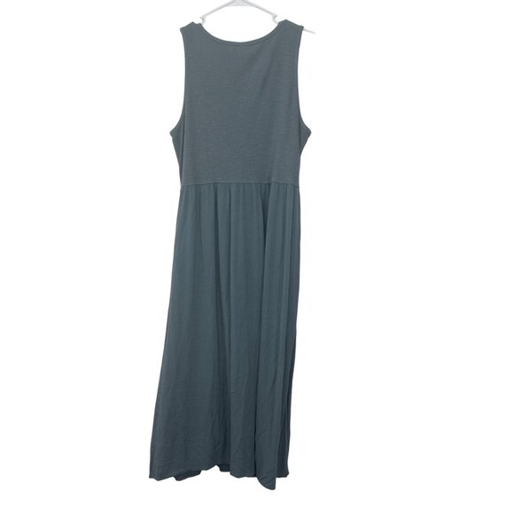 Frye Womens Sleeveless Button Front Midi Dress Size L Sage Green Polyester Rayon - Picture 4 of 11